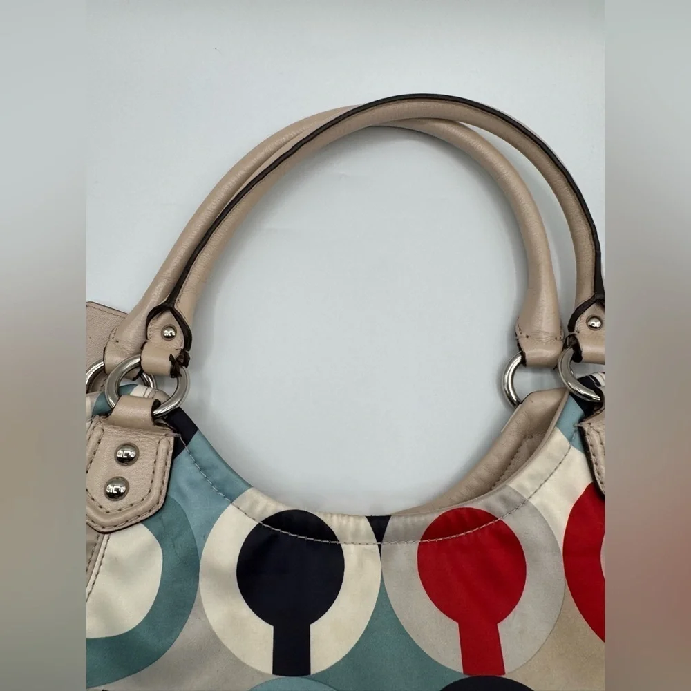 Coach Ashley Op Art Scarf Satchel / Shoulder Bag | Good Used Condition